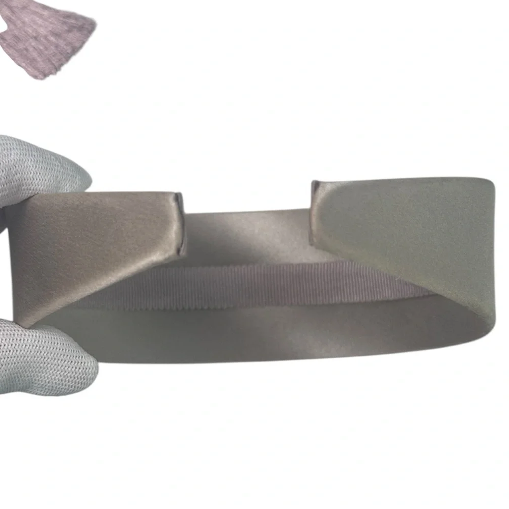 Jennifer Behr Layla Luxurious Satin Headband in a Neutral Oyster Color- O/S